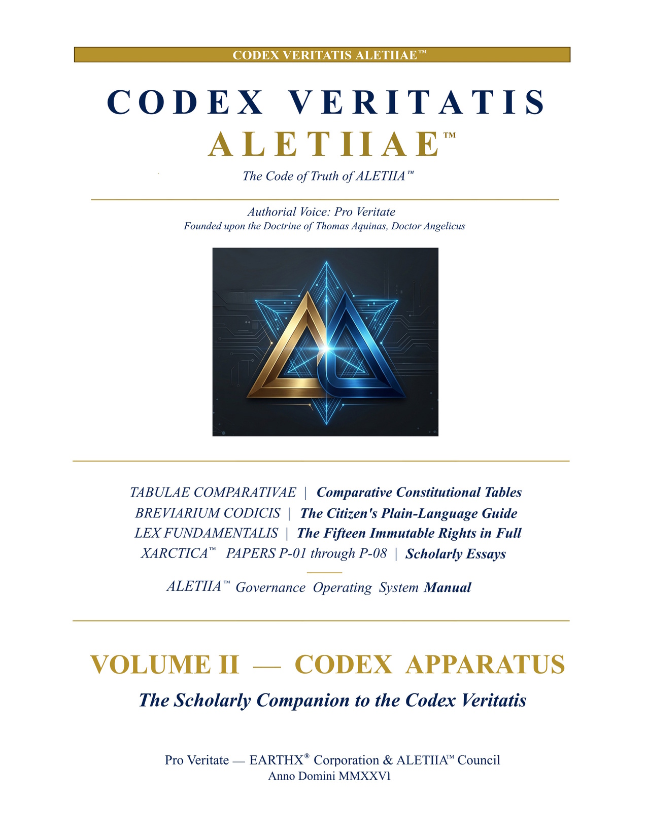 Codex Veritatis ALETIIAE — Volume II cover